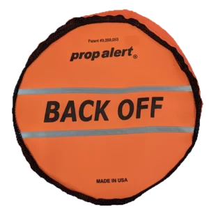 Orange Back Off Large Prop Alert Prop Cover