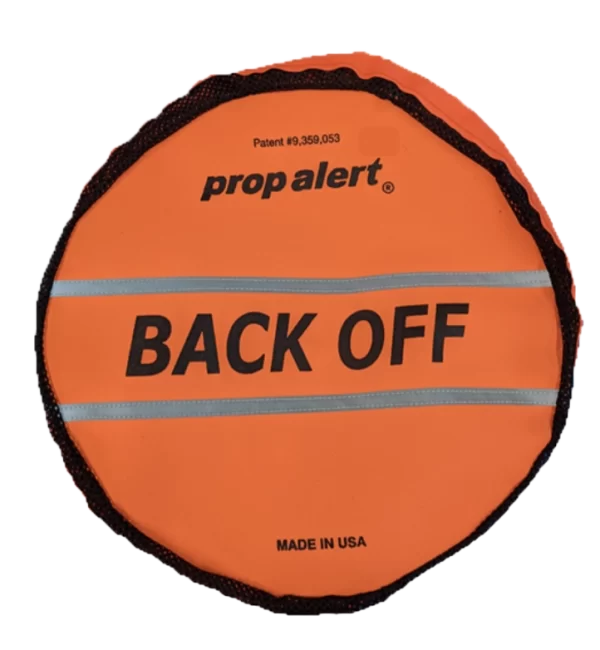 Orange Back Off Large Prop Alert Prop Cover