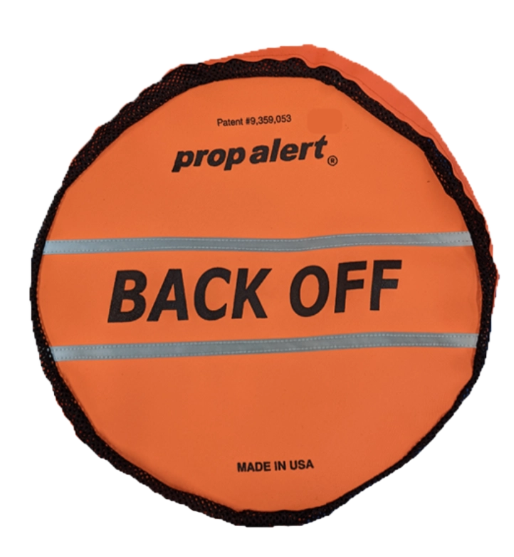 Orange Back Off Large Prop Alert Prop Cover