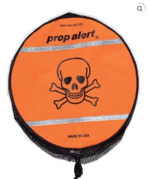 Orange Skull Large Prop Alert