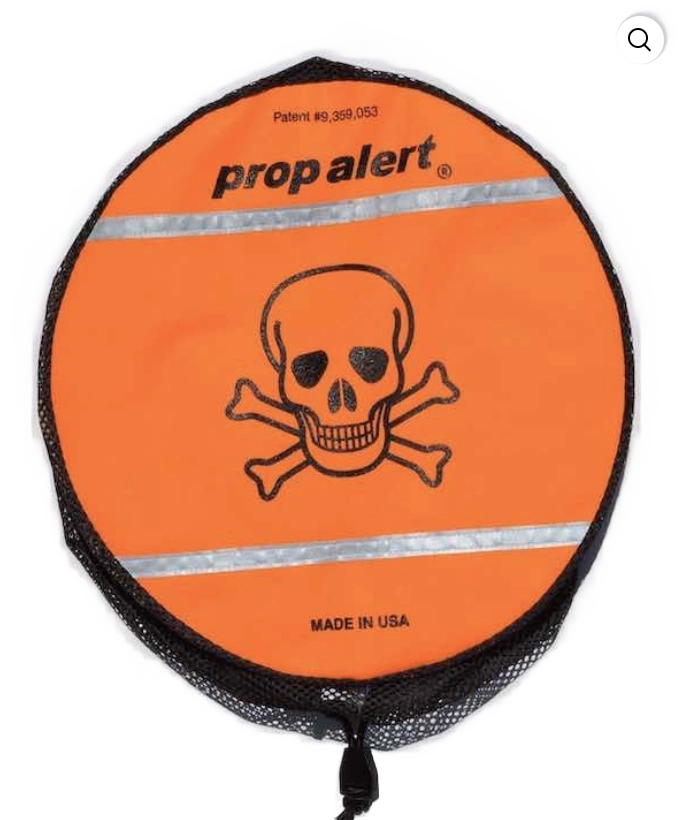 Orange Skull Large Prop Alert